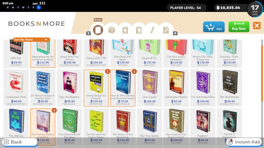 The book store in Bookshop Simulator.