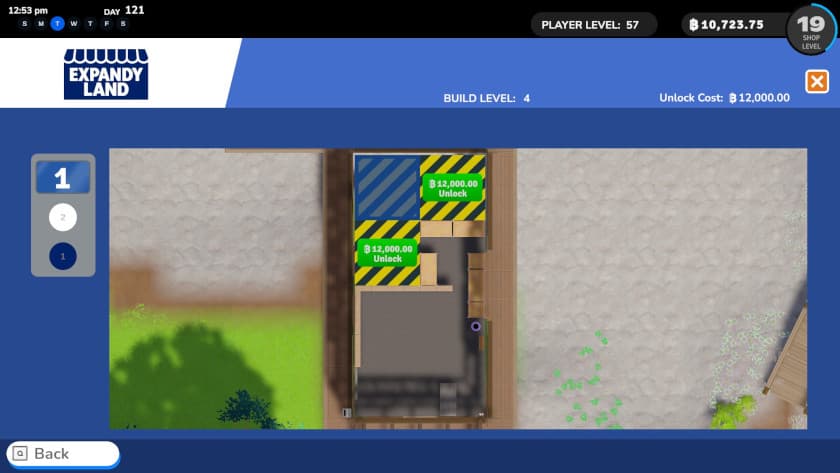 The layout of one of the stores in Bookshop Simulator.