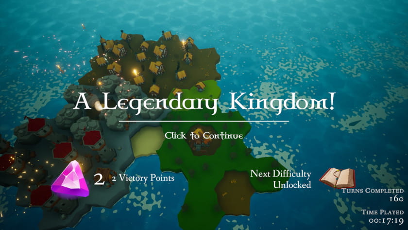 A win screen in Isles and Tiles. Published on LadiesGamers