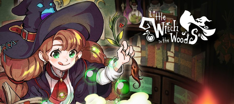 Little Witch in the Woods logo and key art.