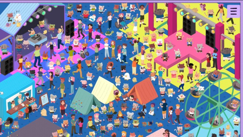Fully coloured in picture of the music festival. Published on LadiesGamers