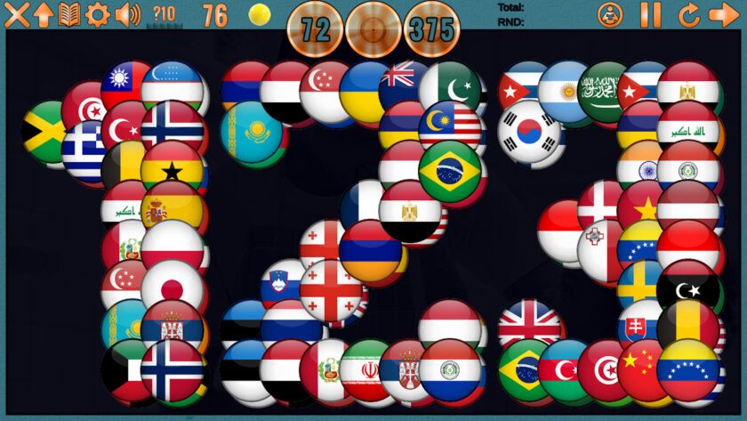 different flags on a black background