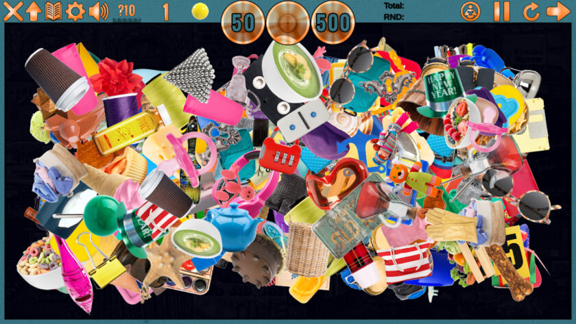 a pile of different objects on a black background
