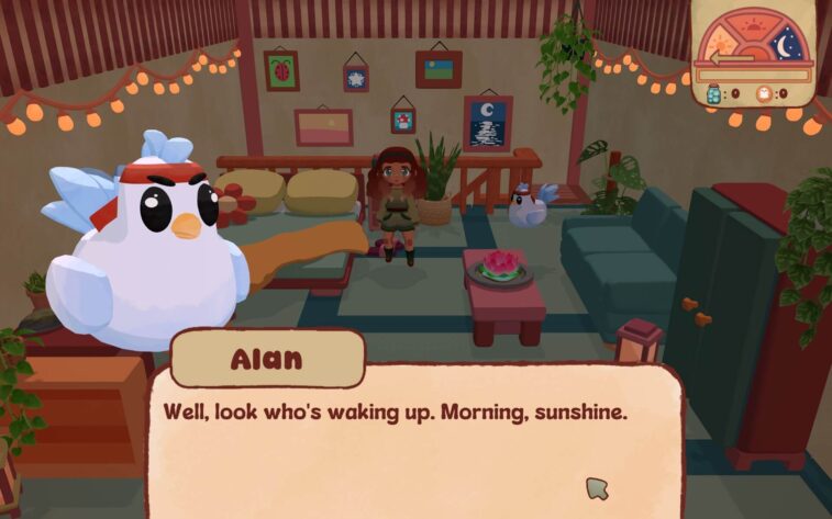 a chicken saying good morning sunshine