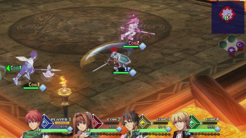 Ys Vs Trails in the Sky: Alternative Saga 4 way brawl