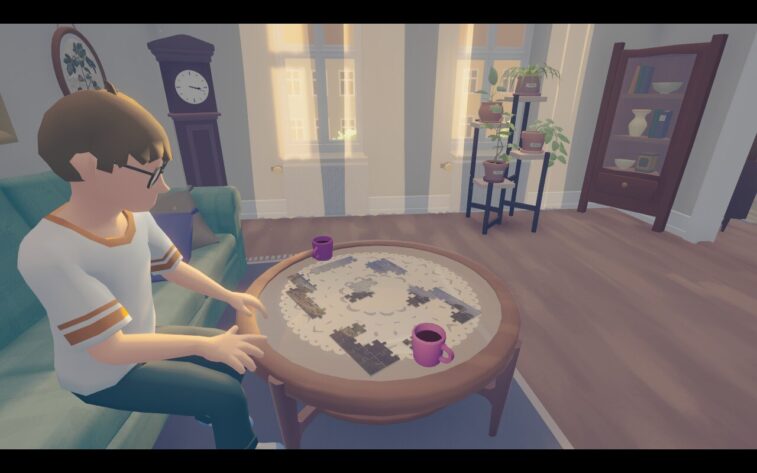 Screenshot for video game As Long As You're Here, making a jigsaw with grandson, published on LadiesGamers.com