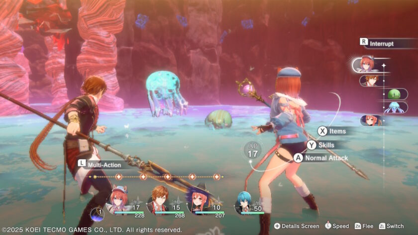 Screenshot of Atelier Resleriana, showing the combat mode, published on LadiesGamers