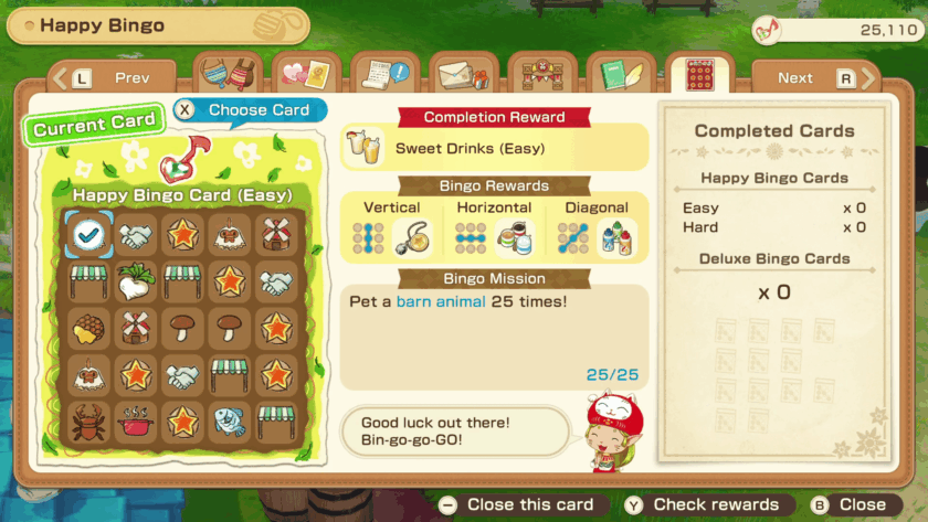 Screenshot of video game Story Of Seasons Grand Bazaar Bingo Update, published on LadiesGamers