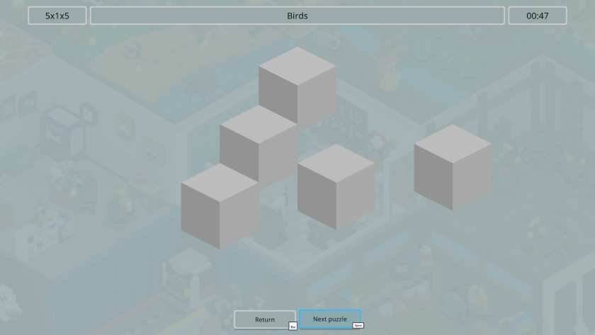 A finished puzzle from Voxelgram 2.