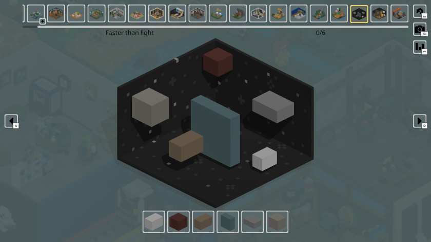 A diorama is made of a bunch of different nonogram-like puzzles in Voxelgram 2.