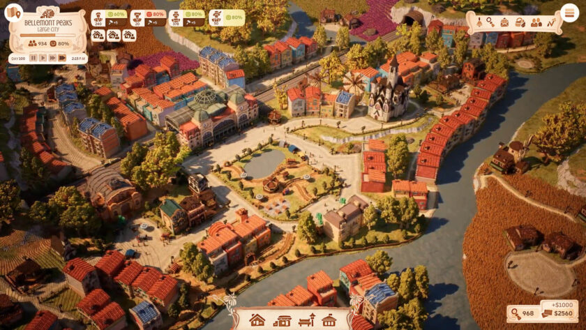a bird's eye view of a colorful pixel city