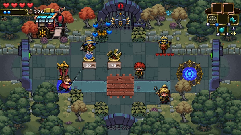 A fast travel point is shown in the gathering hub