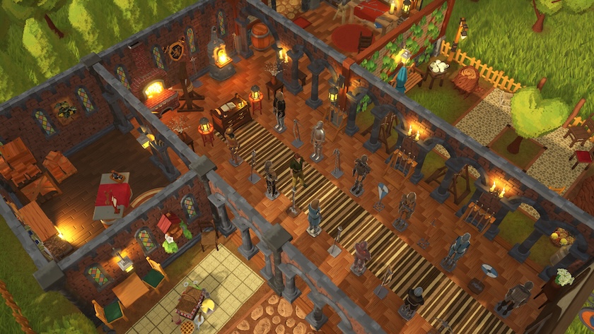 A complicated shop with armor sets in Faire Trade