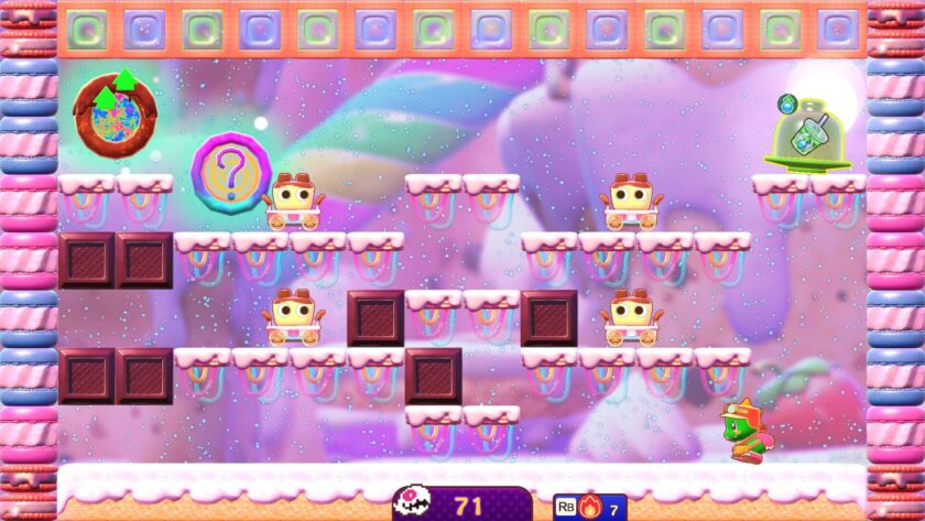 Bubble Bobble Sugar Dungeons exploring the dungeon