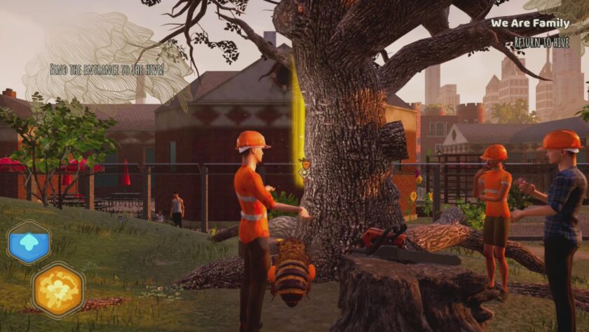 Bee Simulator: The Hive observing humans