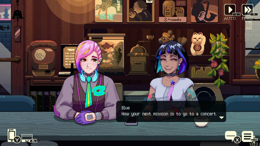 Screenshot for video game Coffee Talk tokyo published on LadiesGamers.com