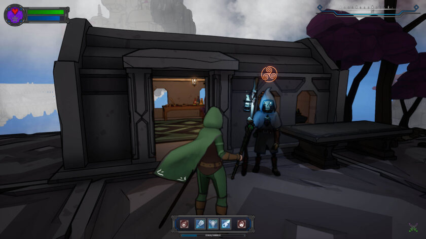 Mythrealm talking to a vender