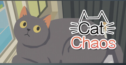 A gray cartoon cat looking at you.