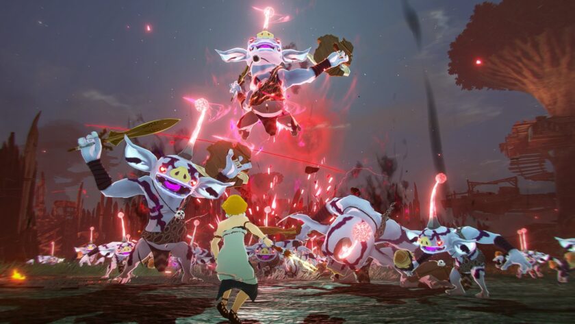 A battle scene in video game Hyrule Warriors Age of Imprisonment