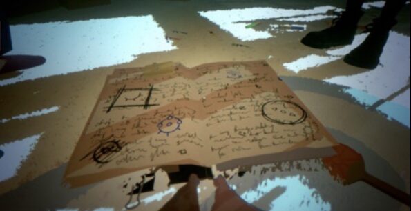 Goodnight Universe Open notebook with handwritten notes.