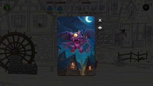 A card you can obtain in Hidden cats in spooky village - a cat with bat wings