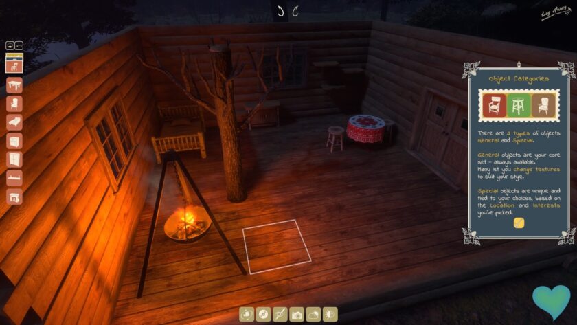 Log Away inside the cabin