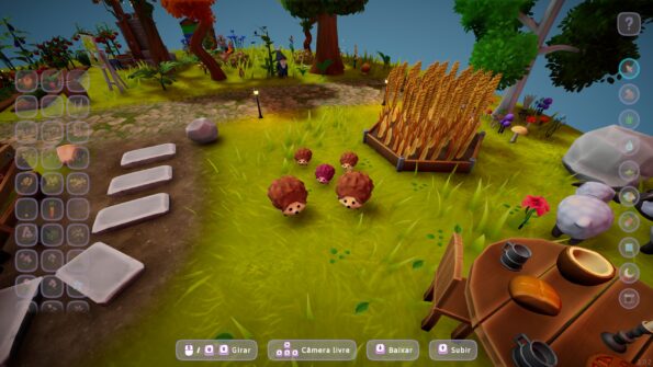 Some hedgehogs on a diorama in cozyrama