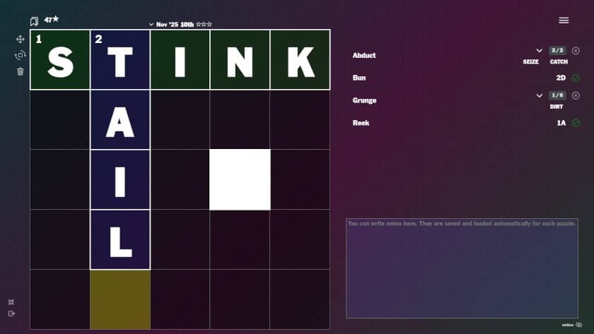 One of the many puzzles in CrossAbout: Crosswords in Reverse.
