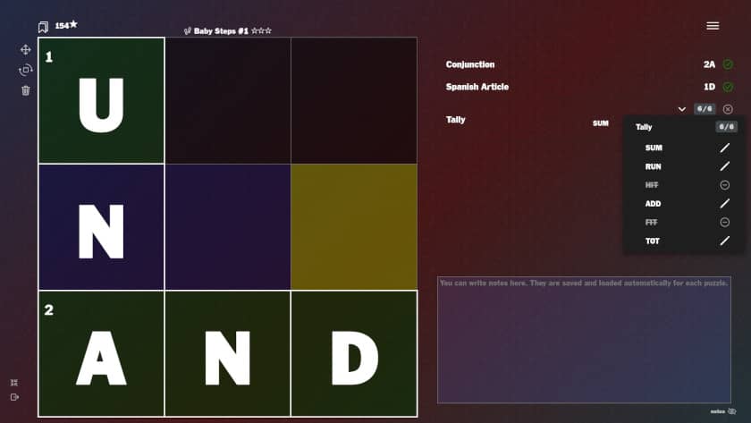 One of the many puzzles in CrossAbout: Crosswords in Reverse.