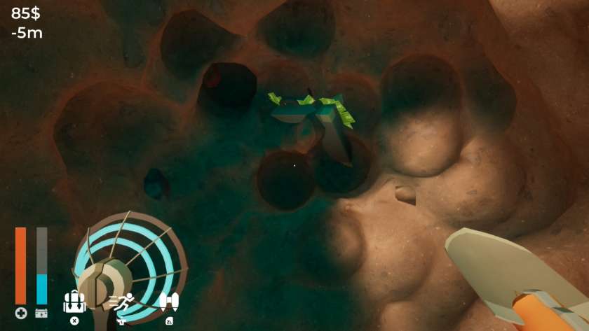 The sensor is lit up, showing there is a briefcase buried in the soil. Published on LadiesGamers