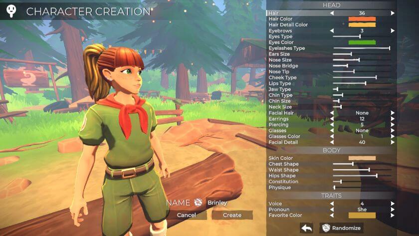 The customisation window with lots of choices. Published on LadiesGamers