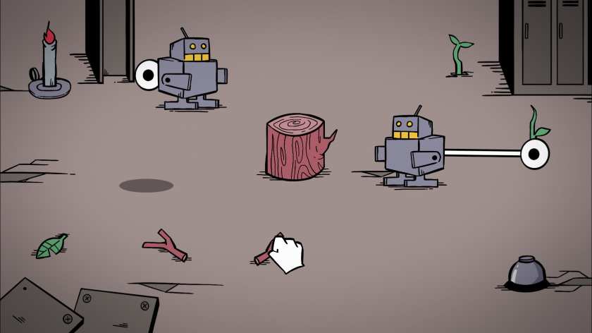 A robot level in The Kindling.