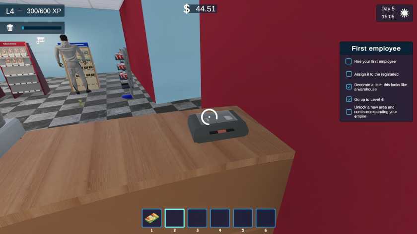 A video is being rewound in Videoclub Simulator.