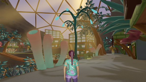 Third Person Perspective View of Cave Oasis at Shylake
