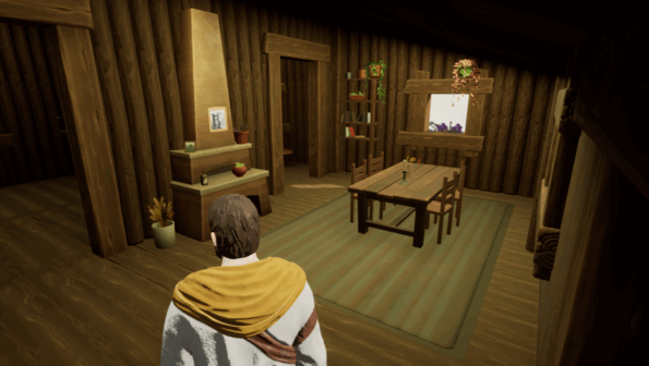 A rustic room in a cozy house in Kinsfolk.