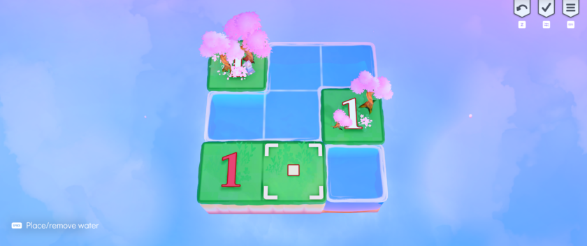 Nurikabe World: a simple 3x3 tutorial puzzle grid