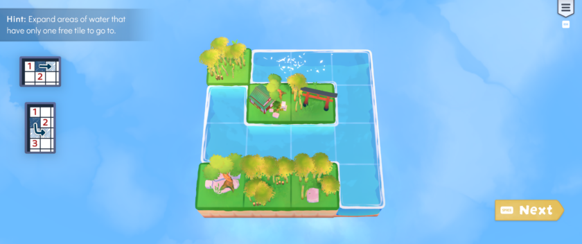 Nurikabe World: a 4x4 puzzle grid that introduces new puzzle solving strategies
