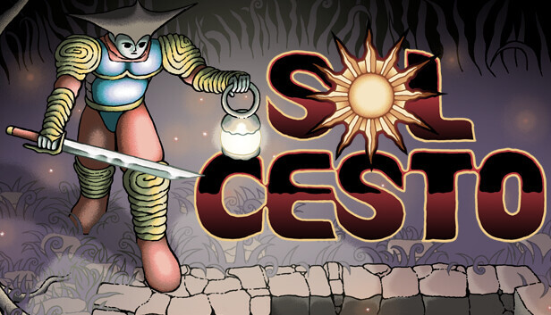 Promotional image for Sol Cesto showing a knight wandering in the dark. Published on LadiesGamers