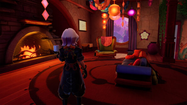 Ada holding a cup of tea in Wanderstop