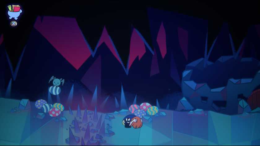 A girl with some colored Easter eggs in Aporia.