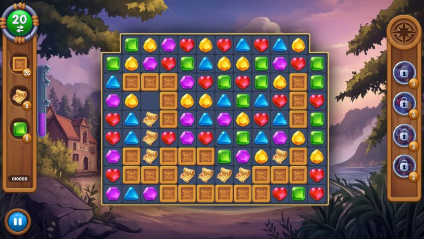 Seven Seas Jewels puzzle board