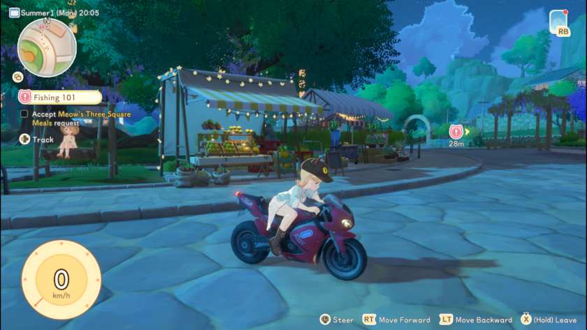 A girl driving a motorcycle in Starsand Island