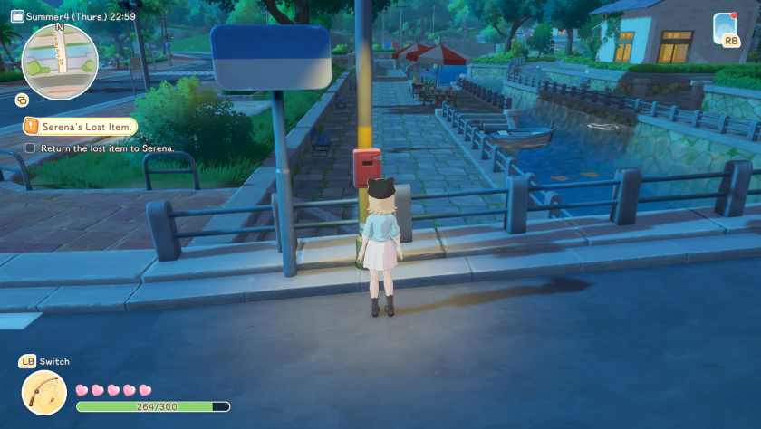Girl standing near an emergency call box in Starsand Island