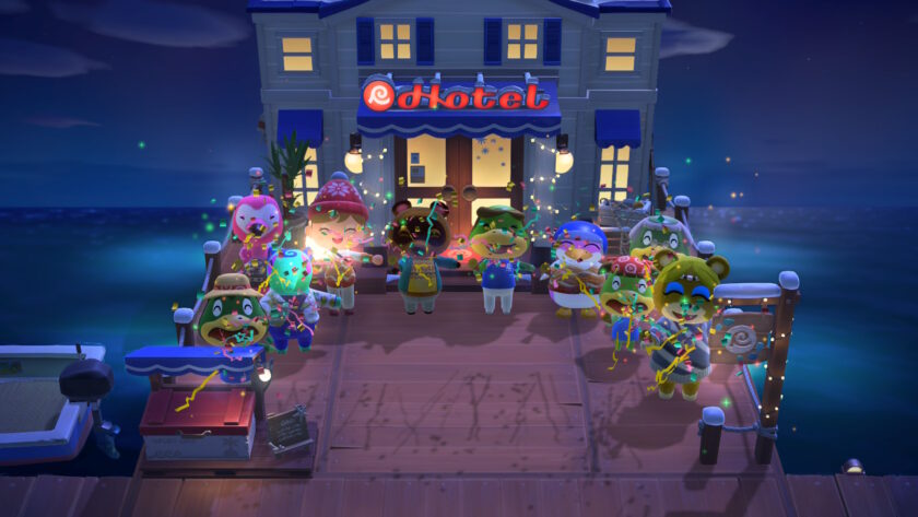 Screenshot for video game Animal Crossing New Horizons, the opening of the hotel, published on LadiesGamers.com