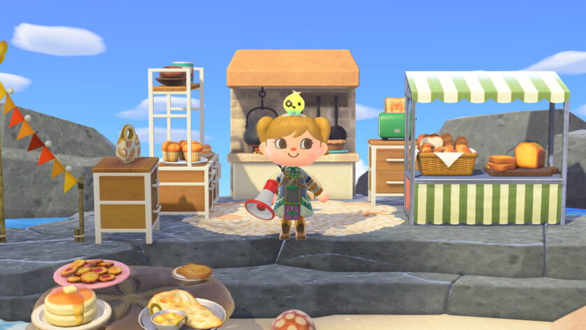 Screenshot for video game Animal Crossing New Horizons, the megaphone, published on LadiesGamers.com