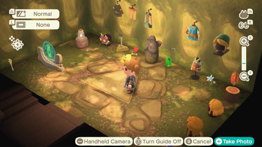 Screenshot for video game Animal Crossing New Horizons, the Zelda itemsl, published on LadiesGamers.com