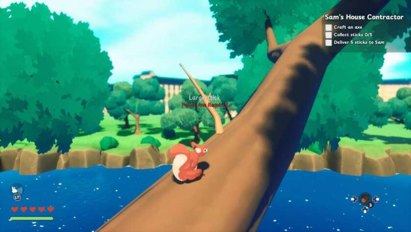 A squirrel in a tree in Squirreled Away