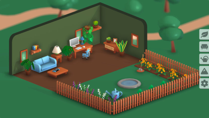 Screenshot for cozy video game Flora Corner, published on LadiesGamers.com