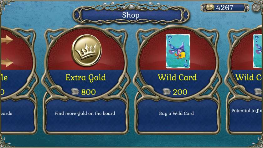 There is a store where you can buy little upgrades to make the later levels easier in Jewel Match Atlantis Solitaire 5.