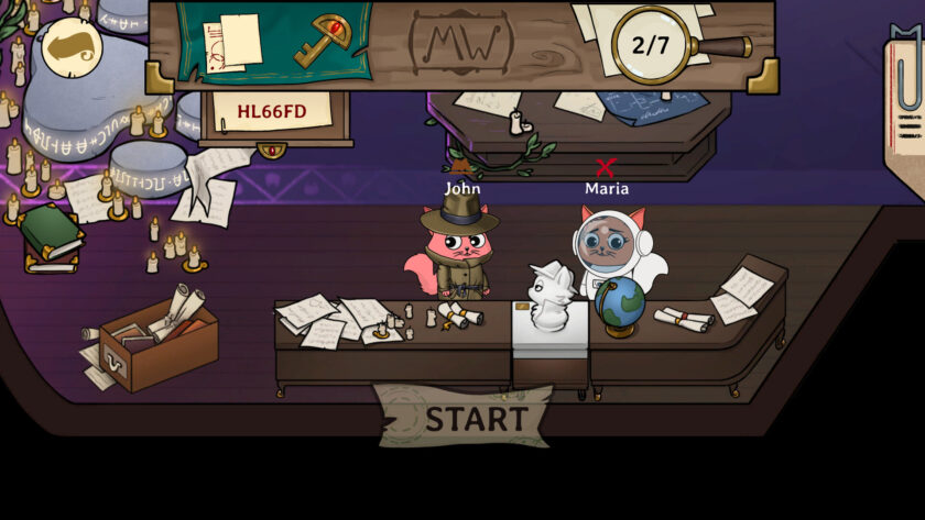 Screenshot for video game Meowstery Wisp, published on LadiesGamers.com